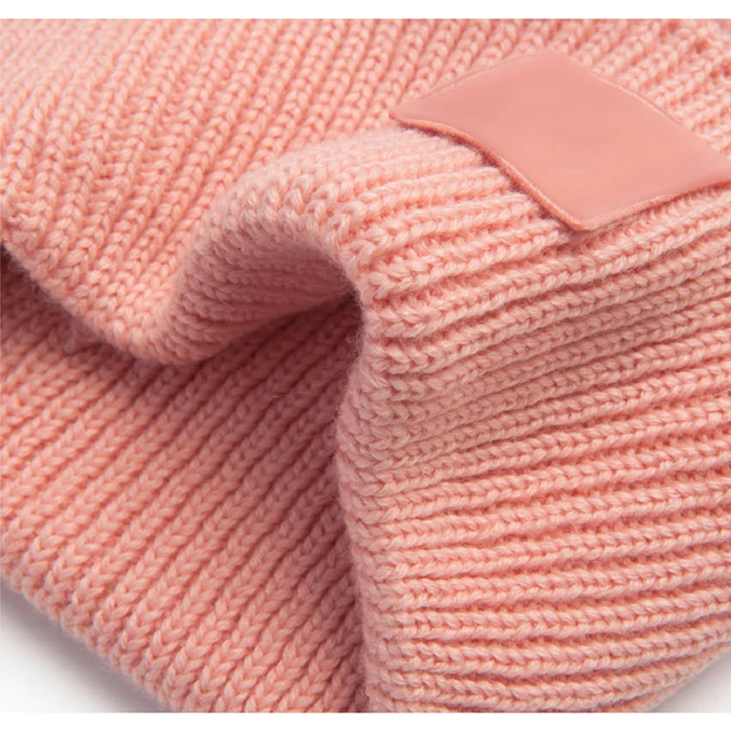 Gorros de invierno para mujer, gorro tejido de lana con cara sonriente para pareja, gorro tejido con hilo para mujer, gorro cálido 2024