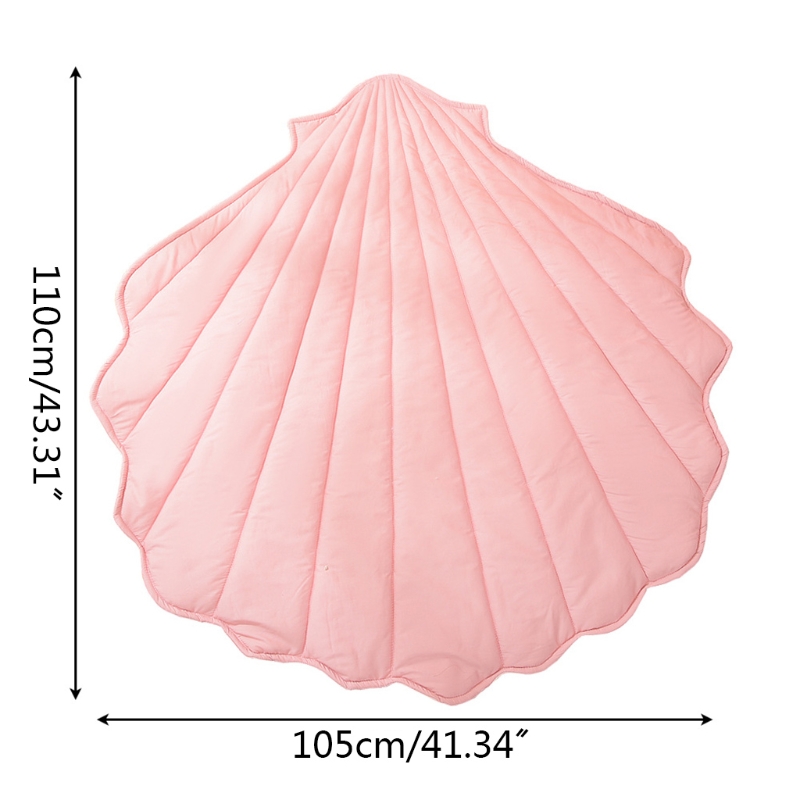 Neugeborenen Baby Baumwolle Krabbeln Teppich Decke Shell Form Krabbeln Spielen Matte Teppich Kind Kinder Zimmer Dekoration