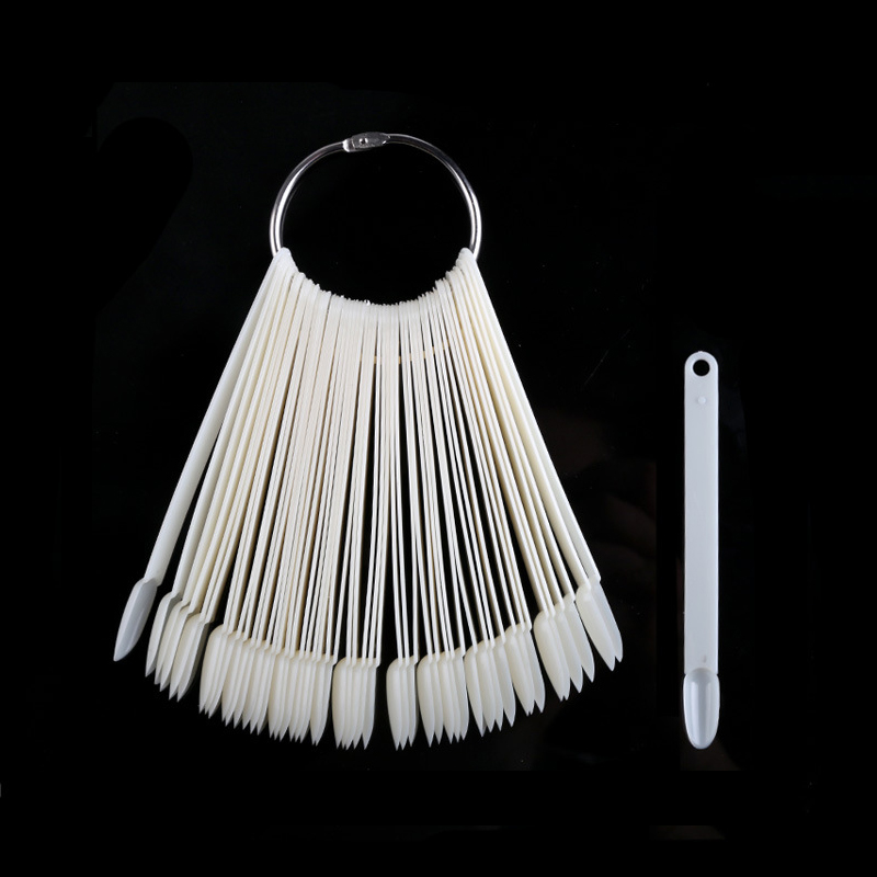 1 Bộ Giả Đầu Quạt Thiên Nhiên Móng Tay Nghệ Thuật Vòng Bao Bọc Toàn Màn Hình Dụng Cụ Luyện Tập Giả Làm Móng Tay Acrylic Gel UV Ba Lan