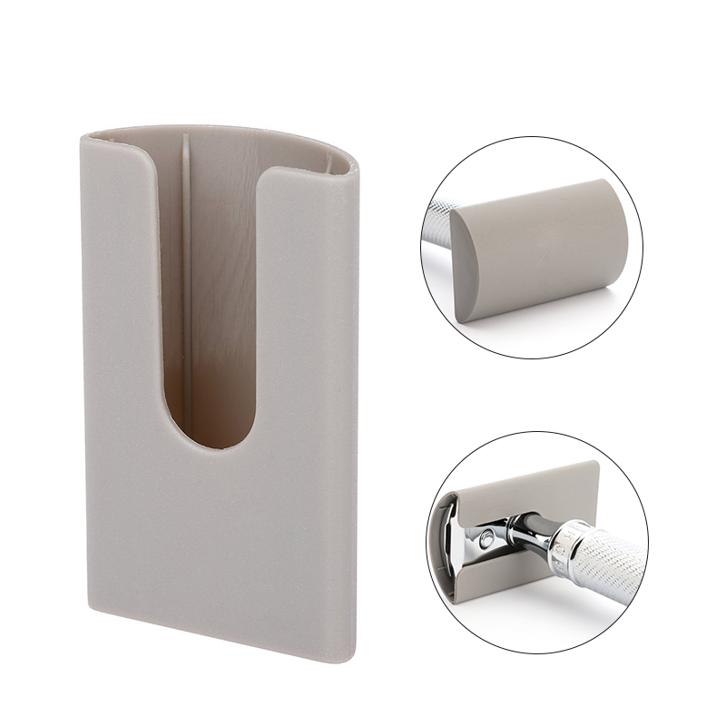 Razor Head Protective Cover Case Plastic Double Edge Razor Head Sleeve Long Handle Universal
