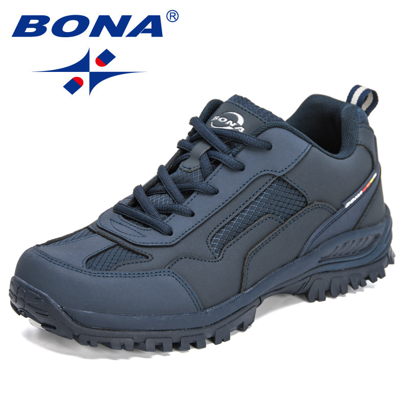 BONA นักออกแบบใหม่ลื่นสวมใส่ Breathable เดินป่ารองเท้าผู้ชายกลางแจ้งคุณภาพสูง Jogging เดินรองเท้า Mansculino
