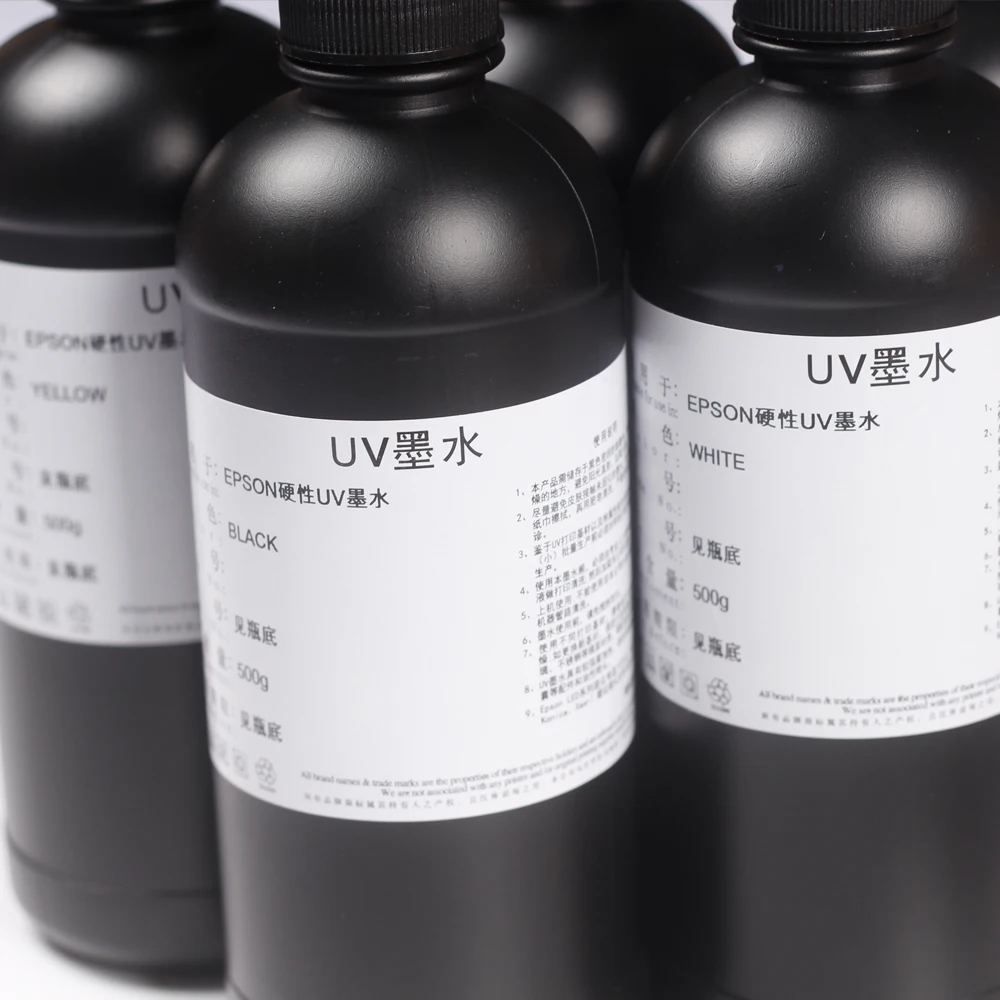 250 ml oder 500 ml UV DTF Tinte für EPSON R1390 R2000 R1900 T50 L805 L800 L1800 Für DX4 DX5 DX6 DX7 TX800 XP600 Druckkopf Harte UV-Tinte