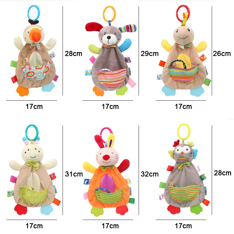 0〜12か月の赤ちゃん用のガラガラ,かわいい動物の形をしたベッドタオル,新生児用のクリスマスのおもちゃ
