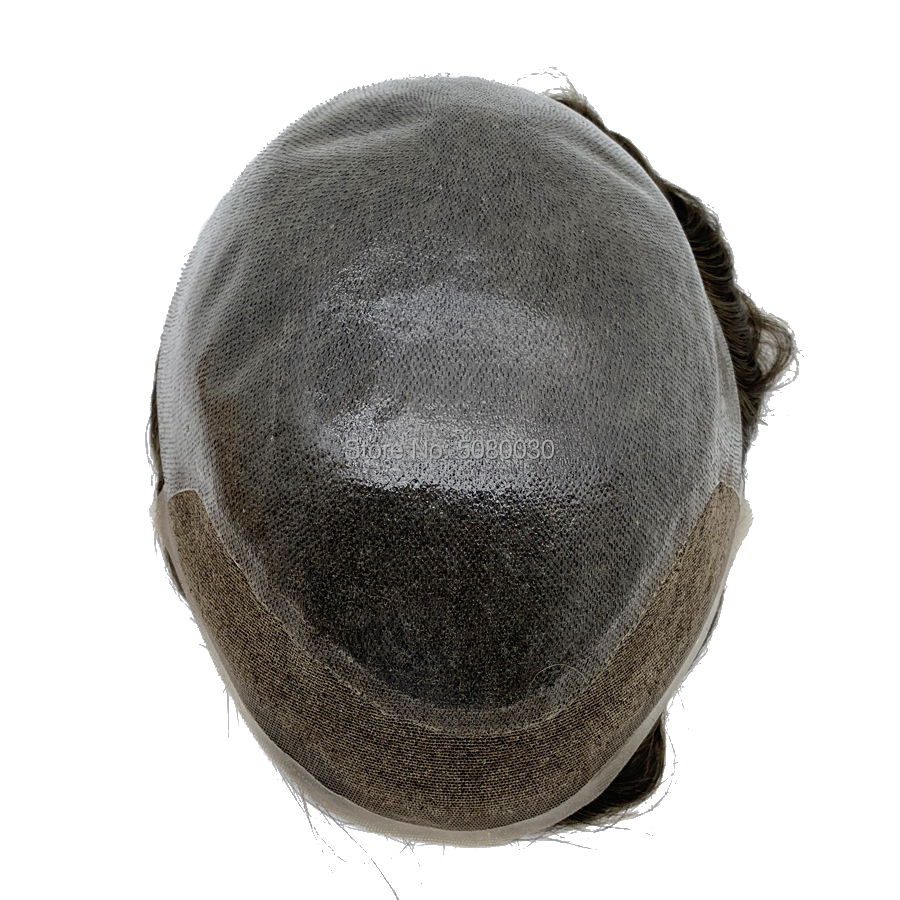 Günstige BIO Spitzen-Toupet-Hautbasis mit Schweizer Spitze vorne für Männer auf Lager