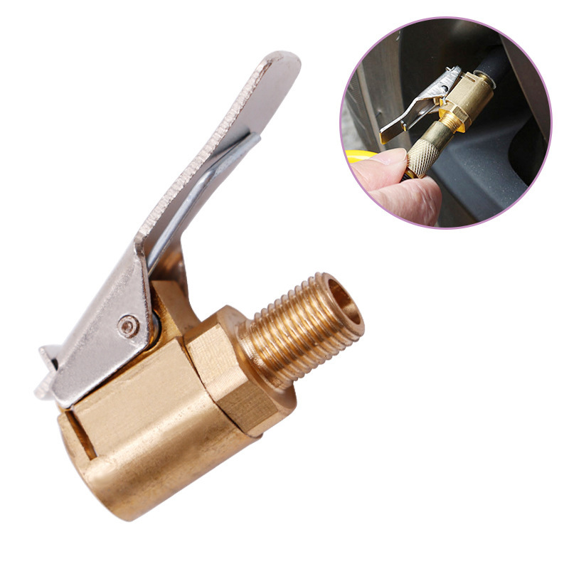 Autoband Air Chuck Inflator Pompventiel Connector Clip-on Adapter Messing 8mm Wiel