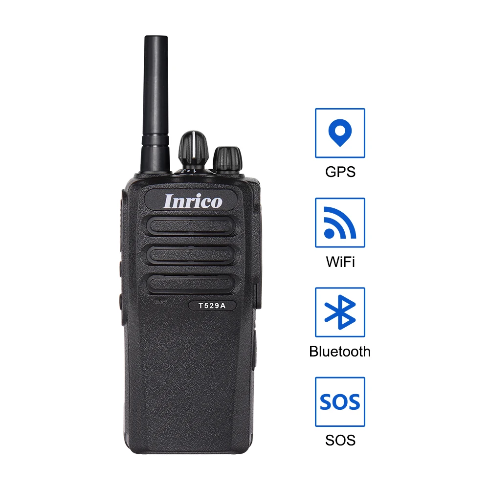 Inrico t529a 50km poc 4g netzwerk walkie talkie radio mit bt wifi gps nfc android mobilfunk lange ausdauer mini walkie talkie