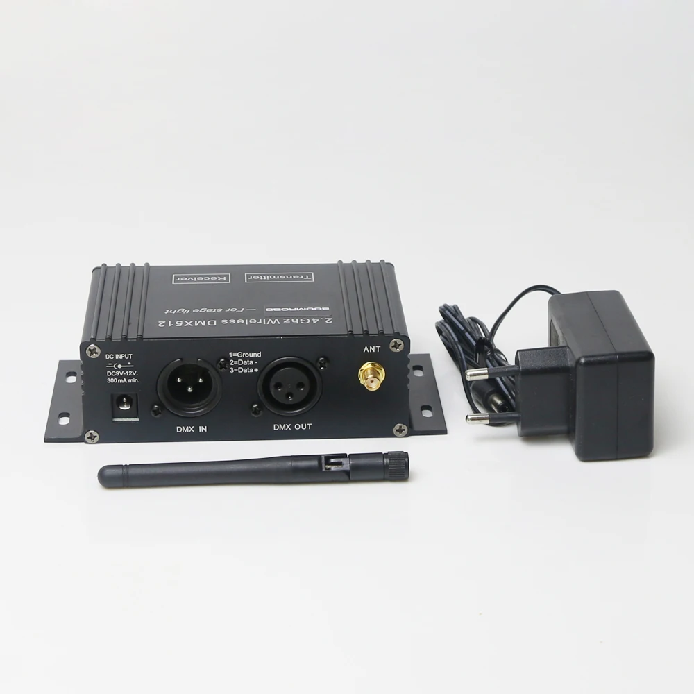 Controlador inalámbrico DMX512, transmisor receptor, 2,4G, ISM Dif, LCD, controlador DMX para escenario, Par, DJ, discoteca, Bar, luces, cabezales móviles