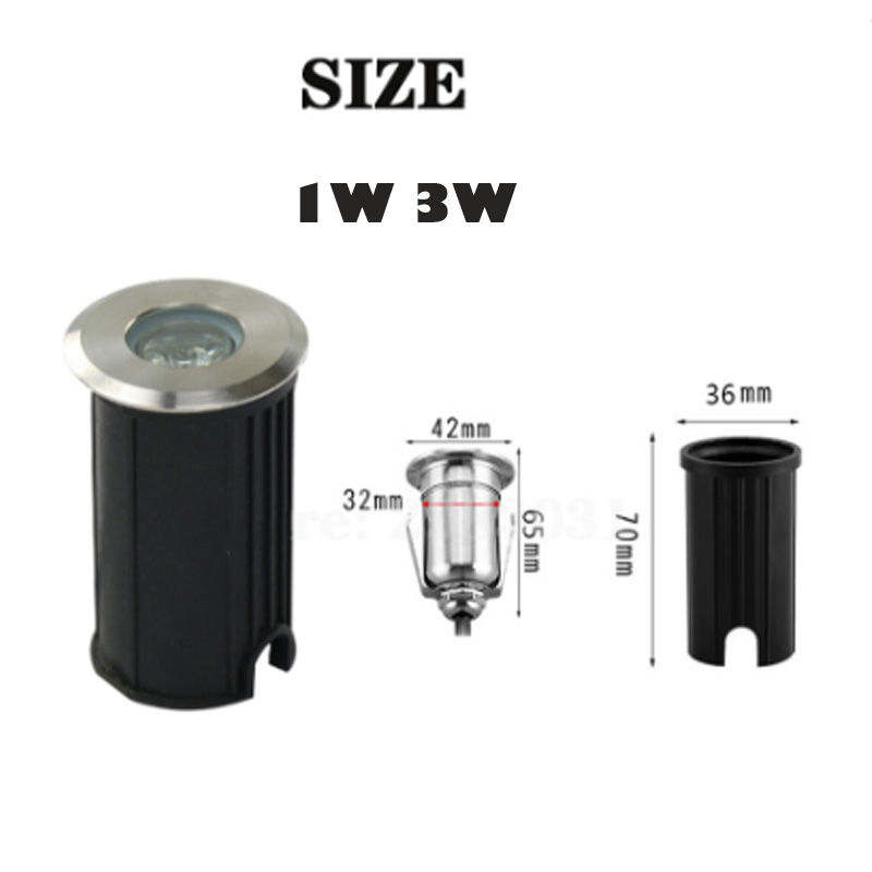 Luz LED subterránea para exteriores, lámpara de suelo COB de 5W, 9W, 110V, 220V, cc 12V, IP68