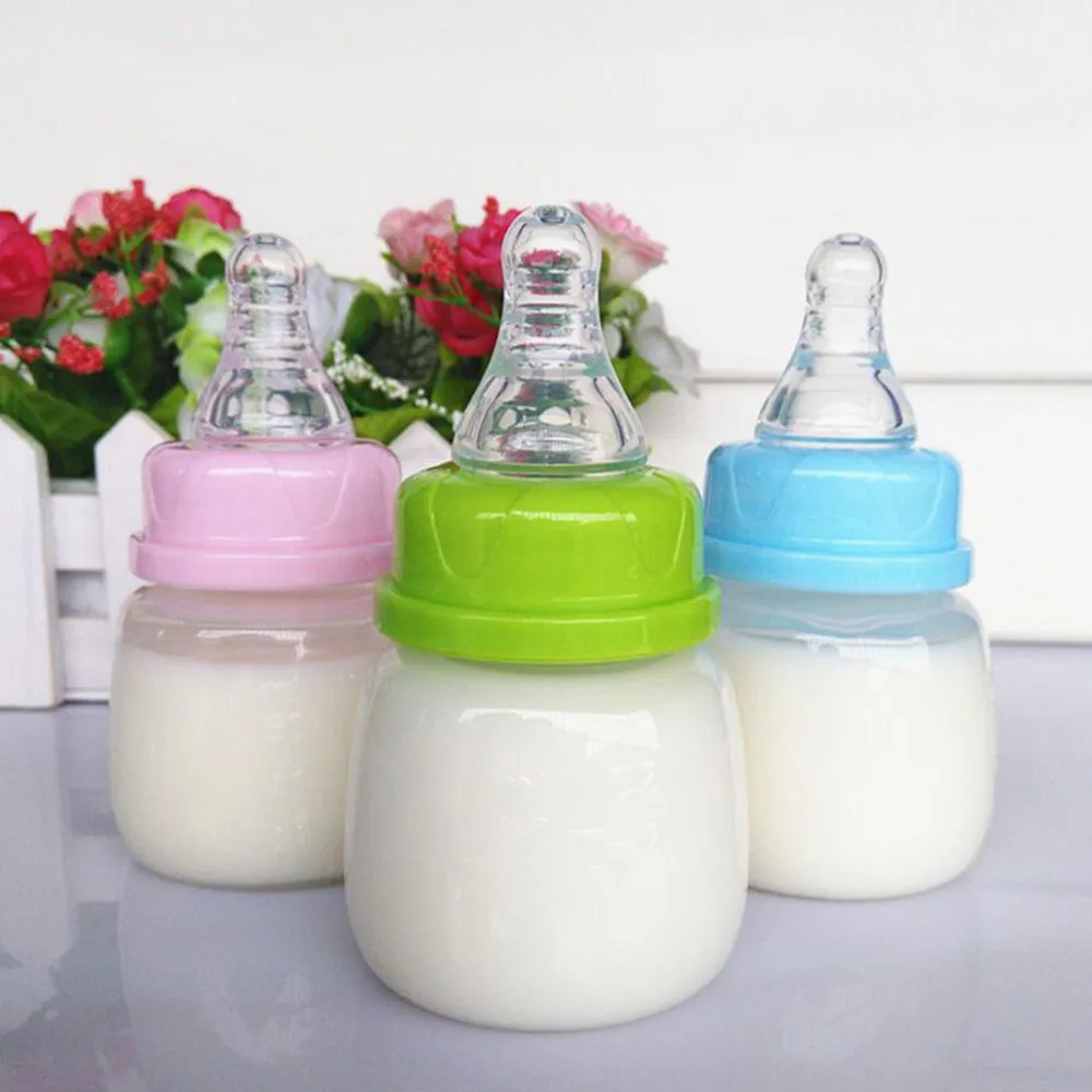 60ML Cho Bé Sơ Sinh Mini Di Động Cho Ăn Điều Dưỡng Bình Không Chứa BPA An Toàn Cho Trẻ Sơ Sinh Điều Dưỡng Núm Vú Chăm Sóc Ăn Trái Cây Sữa chai