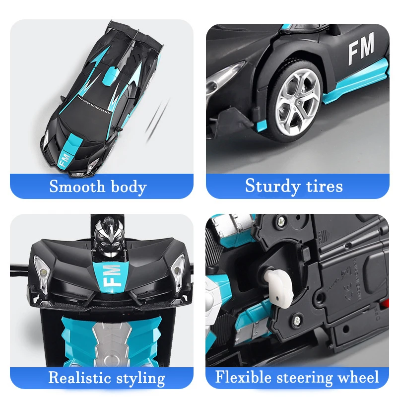 2IN1 ไฟฟ้า RC รถหุ่นยนต์ One-Key Deformation รถกลางแจ้งรีโมทคอนโทรลกีฬารถเด็กของเล่นเด็ก
