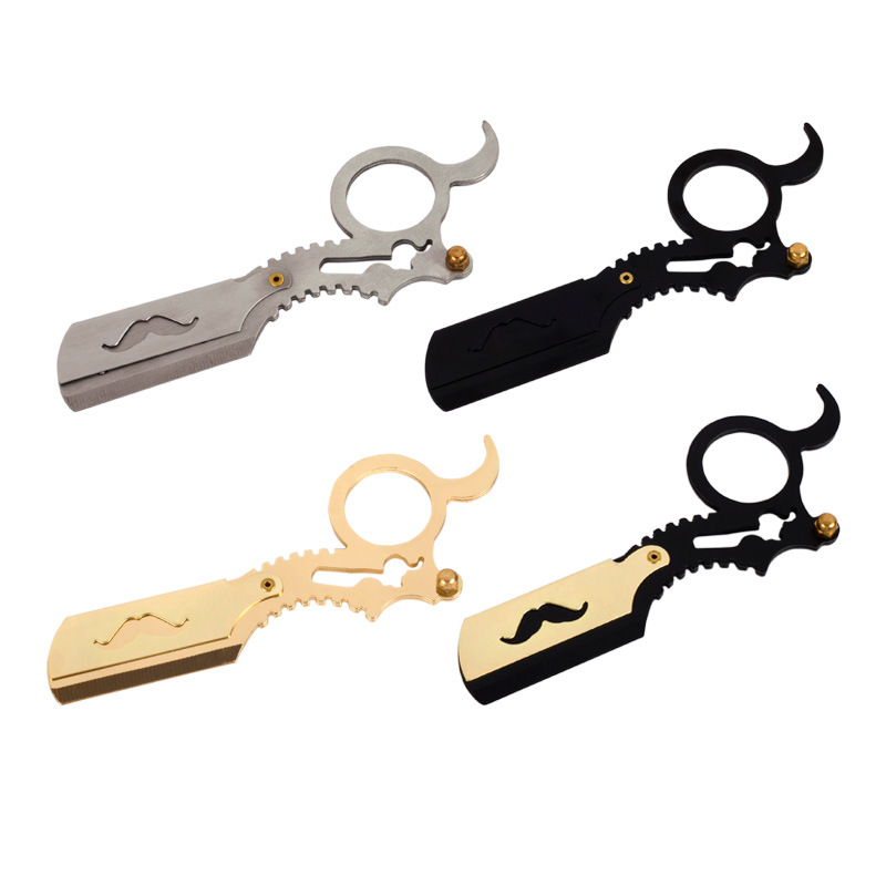 Cạnh Thẳng Tóc Dao Cạo Tóc Râu Lông Mày Dụng Cụ Cạo Râu Bằng Tay Depilation Dao Cạo Máy Làm Tóc Lưỡi Cắt Tỉa Hình Chiếc Nhẫn