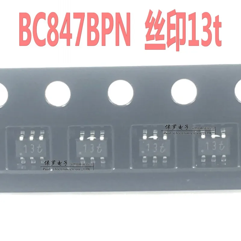 10pcs 100% 오리지널 새로운 트랜지스터 BC847BPN BC847 실크 스크린 13t SOT-363 real stock