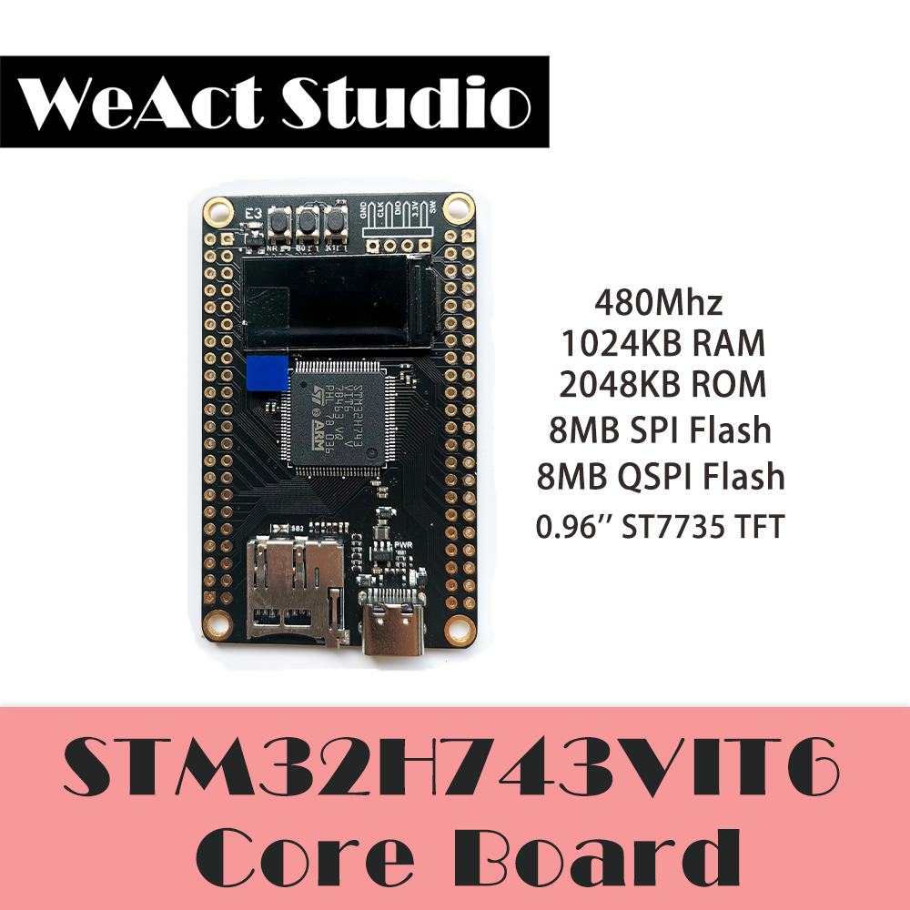 Placa central da placa de demonstração WeAct STM32H743 STM32H743VIT6 STM32H7 STM32