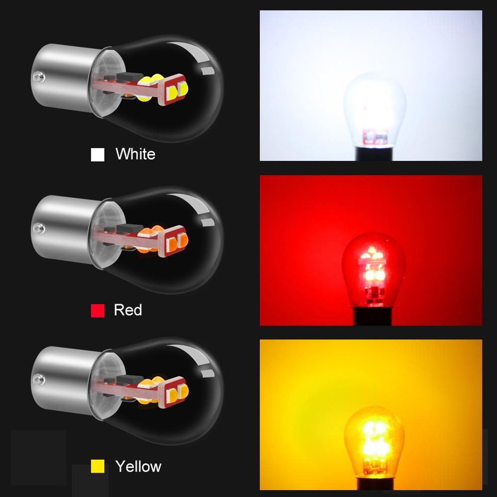1 Chiếc P21W 1156 BA15S BAU15S BA15D S35 6SMD Chip 1157 BAY15D Phanh Xe Đèn Tự Động Đảo Chiều Bóng Đèn Đỗ Xe Đèn 12V Siêu Sáng