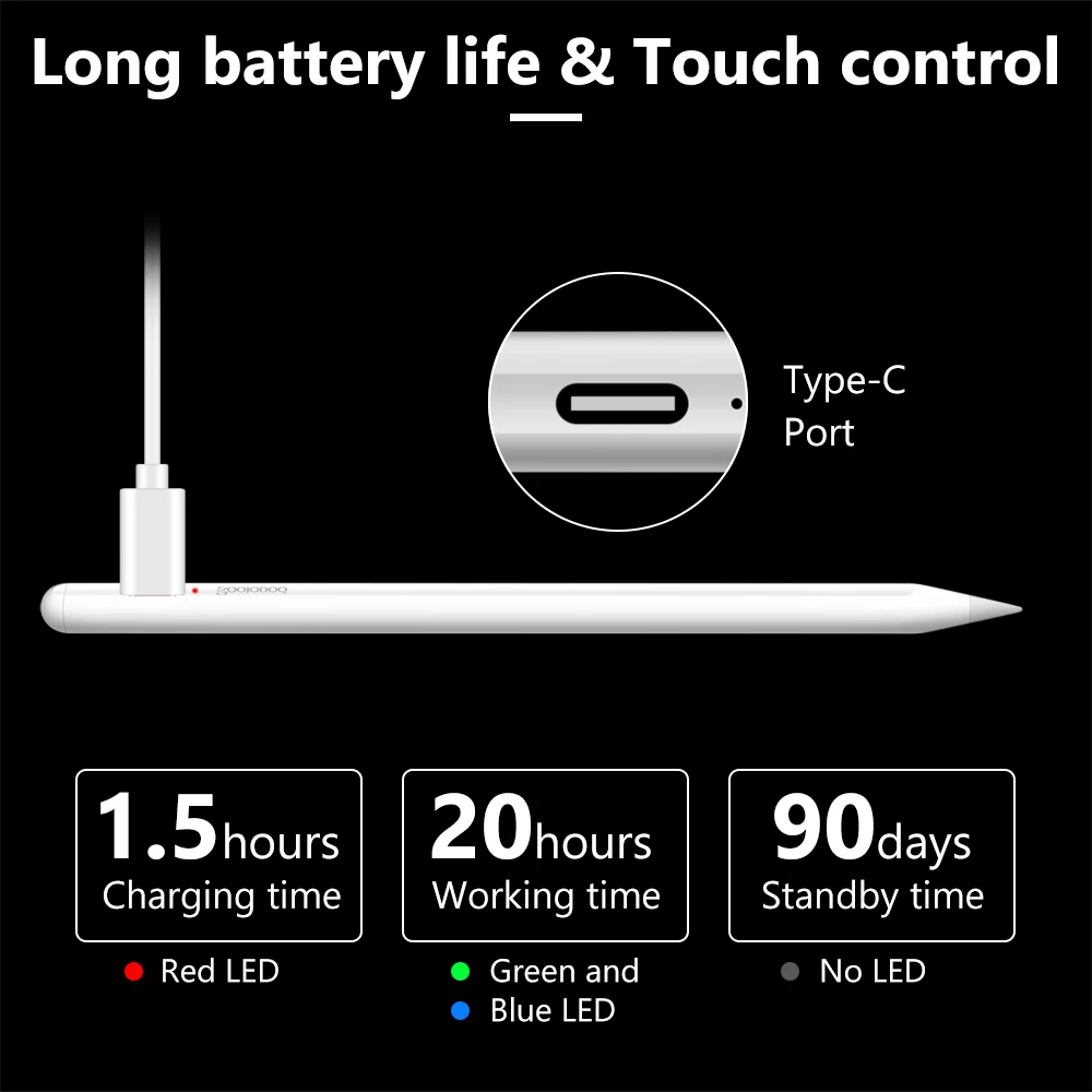 Lápiz óptico Universal para tableta, para Android, IOS, Apple Pencil 1, 2, para iPad, Xiaomi, Huawei