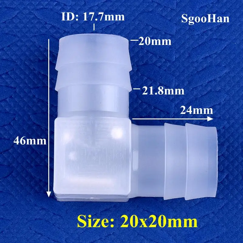 5 ~ 200pcs 4 ~ 20mm PP 팔꿈치 커넥터 수족관 탱크 피팅 공기 펌프 통풍기 파고다 조인트 정원 관개 의료 호스 조인트