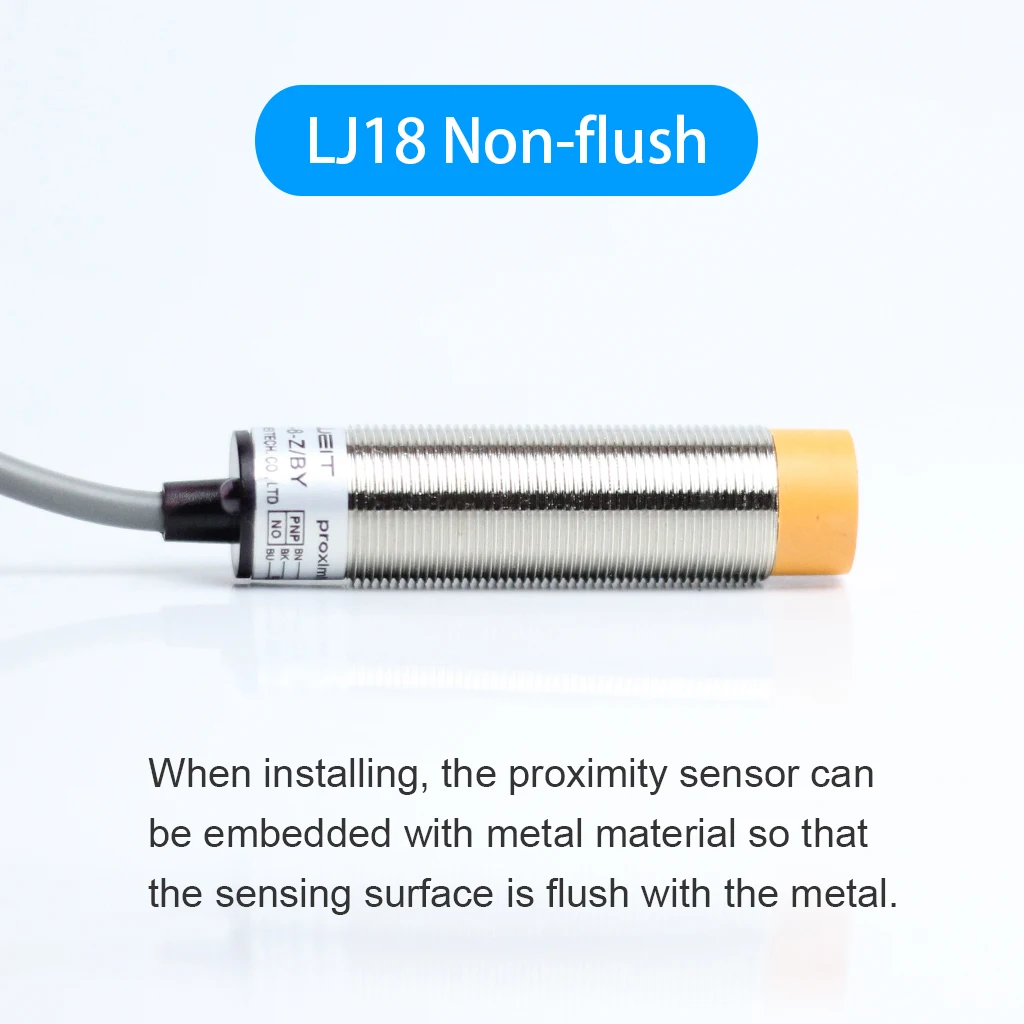 AUCHTEL Sensor jarak induktif LJ18A3-8-Z-BX DC 6 ~ 36V NPN PNP logam deteksi jarak 5mm 8mm