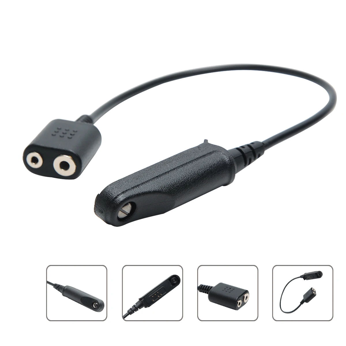 Adapter Kabel Baofeng UV-9R Plus Wodoodporne Radio do 2-pinowego zestawu słuchawkowego z mikrofonem dla UV-9R Plus UV-XR Wodoodporne Walkie Talkie