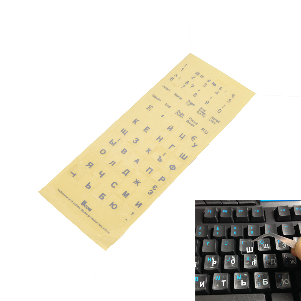 Russische Buchstaben Tastatur Aufkleber Für Notebook-Computer Desktop-Tastatur Abdeckung Abdeckungen Russland Aufkleber Für Laptops