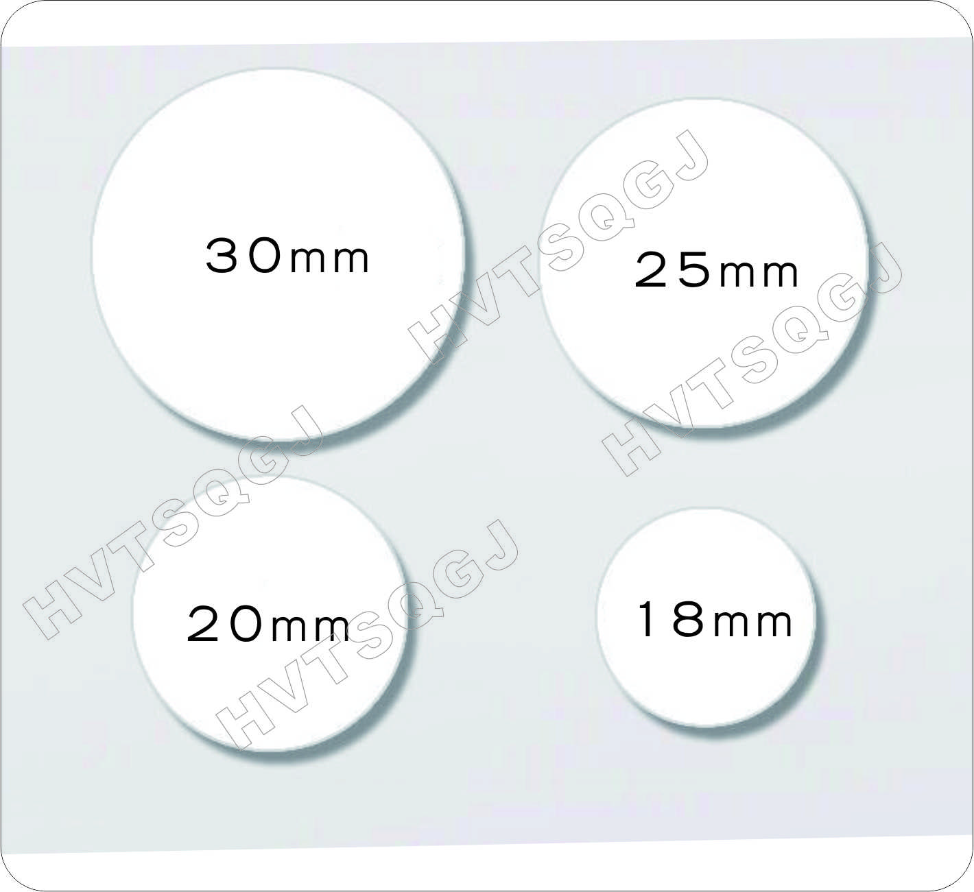 50PCS Round Shape 18mm/20mm/25mm/30mm ID 125KHZ Tag  plastic(PVC) Coin Cards with glue Adhesive