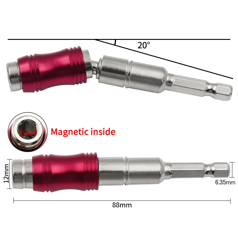Lục Giác 1/4 "Từ Vít Khoan Đầu Khoan Vít Công Cụ Thay Đổi Nhanh Khóa Bit Giá Đỡ Hướng Dẫn Mũi Tô Vít Xoay