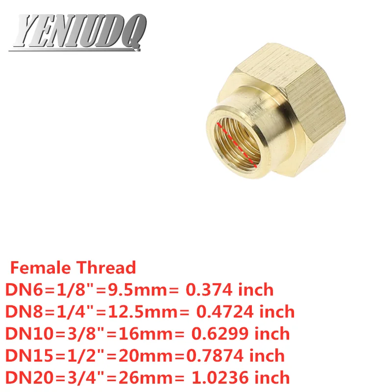 Rosca hembra de latón BSP, accesorios de tubería, tuerca hexagonal, acoplamiento de conector de varilla, 1 piezas, 1/8, 1/4, 3/8, 1/2"