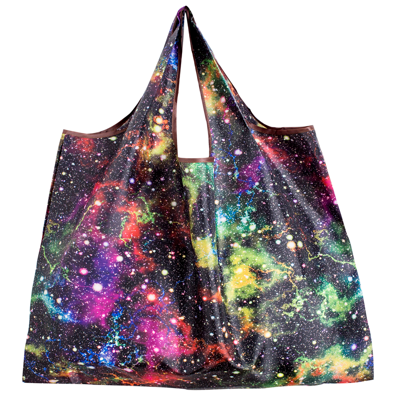Bolso de compras plegable ecológico grande, bolso de hombro portátil reutilizable para viajes, comestibles, bolso de bolsillo de moda