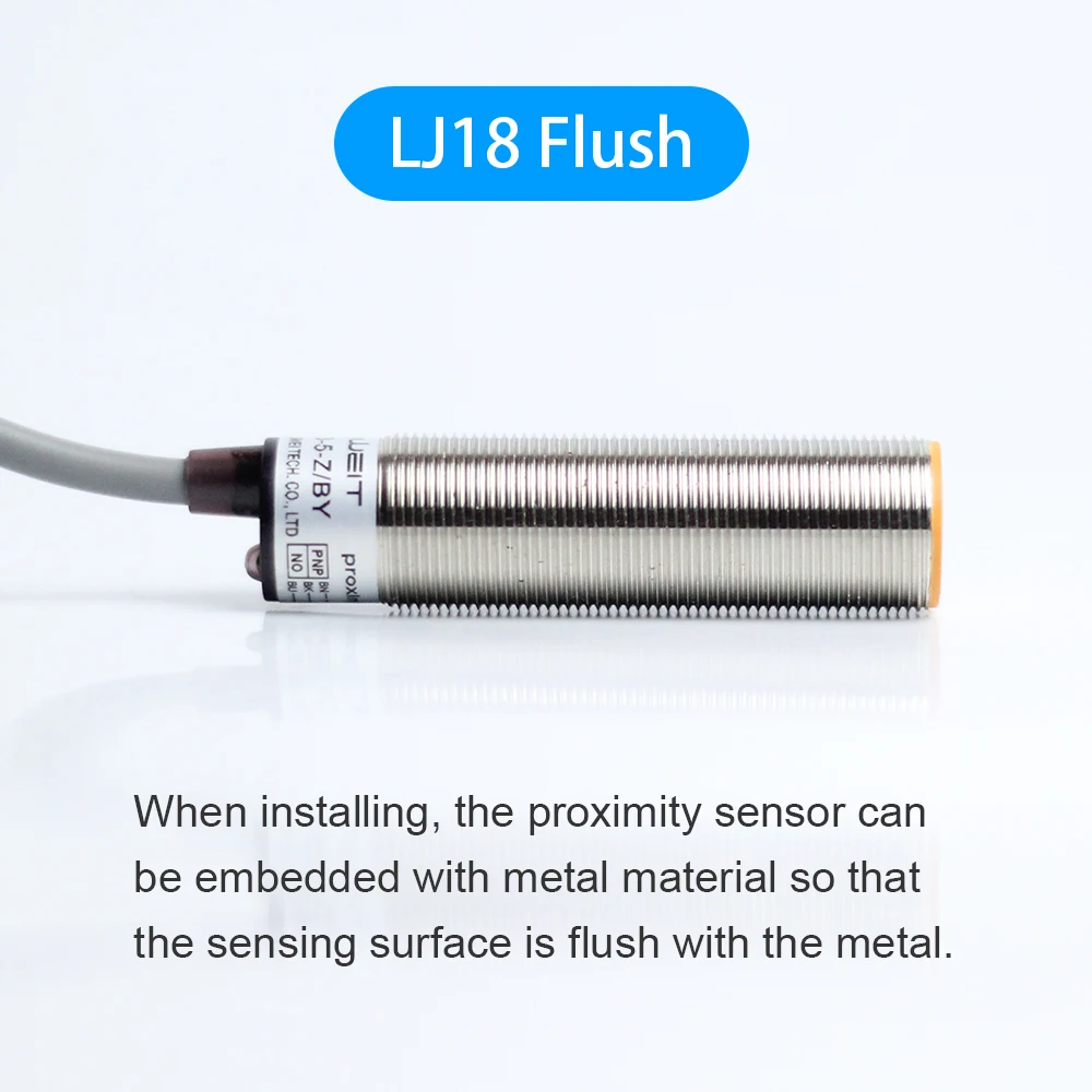 AUCHTEL Sensor jarak induktif LJ18A3-8-Z-BX DC 6 ~ 36V NPN PNP logam deteksi jarak 5mm 8mm