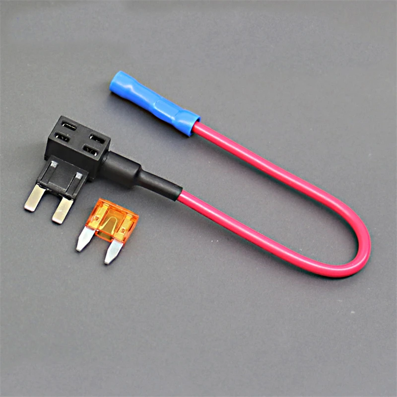 12V Sicherungshalter Add-a-Circuit TAP Adapter Micro2 Mini Kleiner Standard ATM APM Blade Autosicherung mit Halter mit 10A Blade Autosicherung