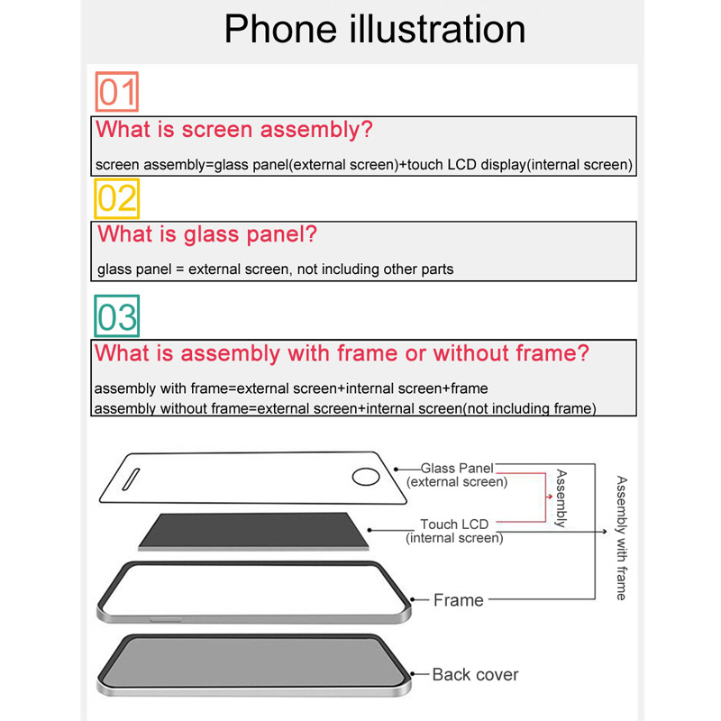 5.0 ''untuk Doogee DG2014 Layar LCD Ponsel + Layar Sentuh Digitizer Rakitan Kaca Pengganti dengan Bingkai Bagian Ponsel