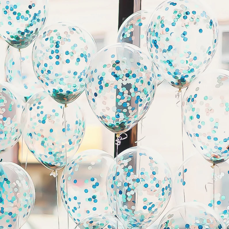 5/10/20 Chiếc Vàng Confetti Bong Bóng Cao Su Lấp Lánh Trong Suốt Heli Bóng Cưới Cho Bé Sinh Nhật đồ Trang Trí