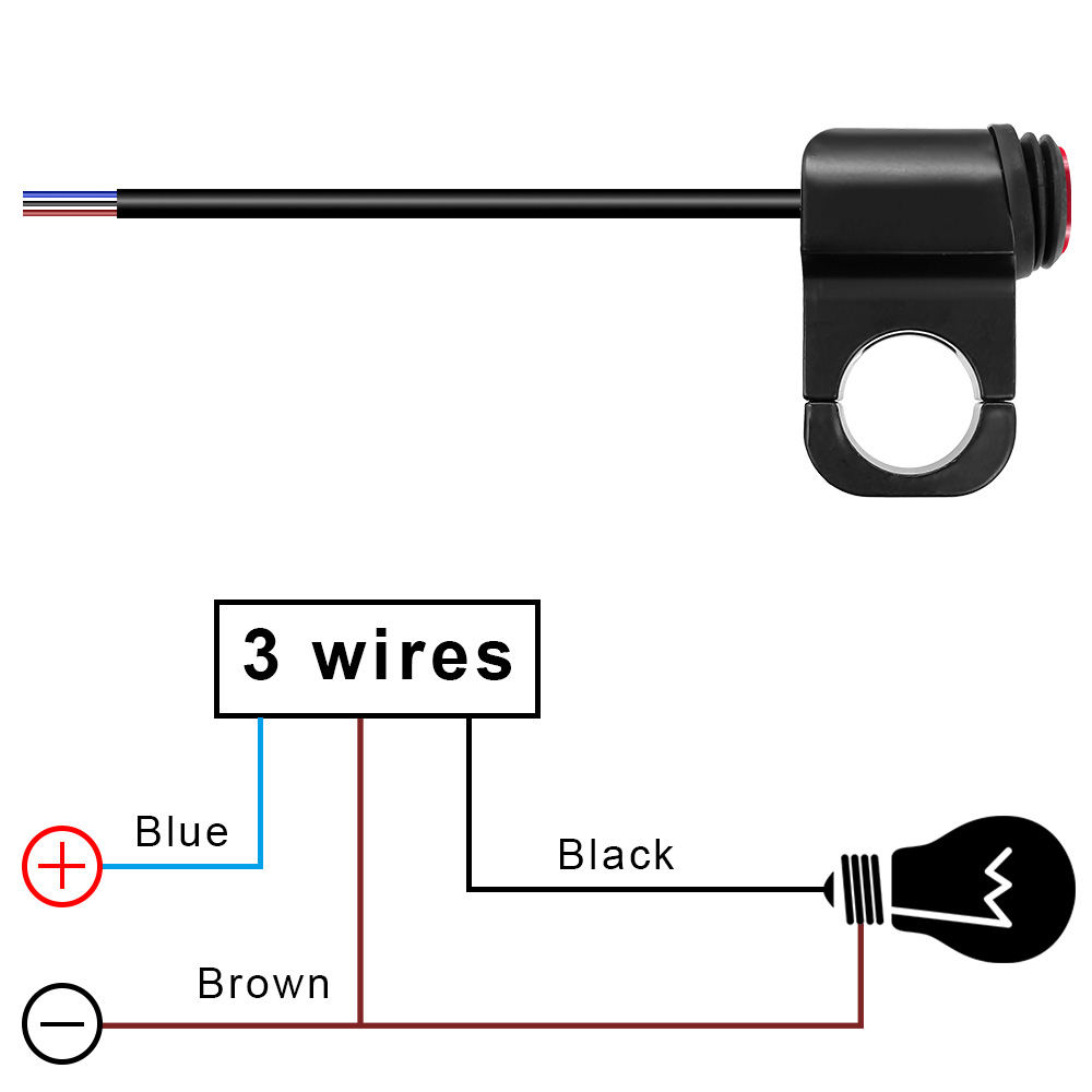 12v interruptor de holofotes para motocicleta, luzes de seta, controle de botões de lâmpada de neblina, acessórios de moto à prova d'água