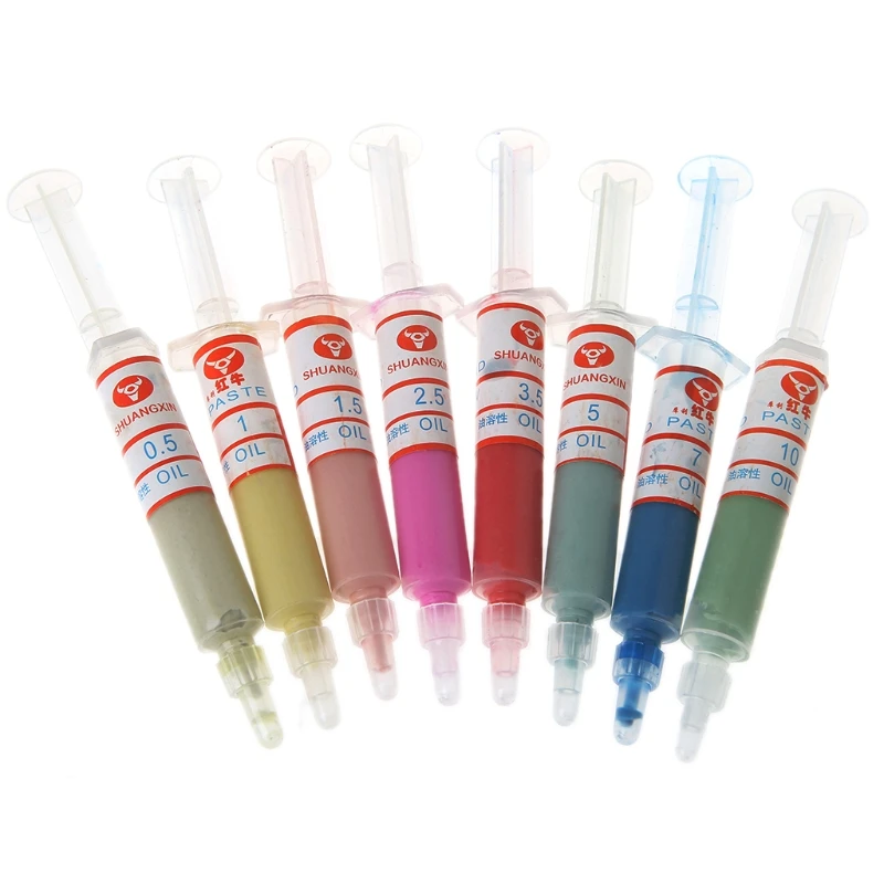 Oil Based 8Pcs Diamond Polishing Lapping Pastes Compound Syringes Set 0.5-10 Micron Tools Suitable for Use on Jewelry Gem_stone