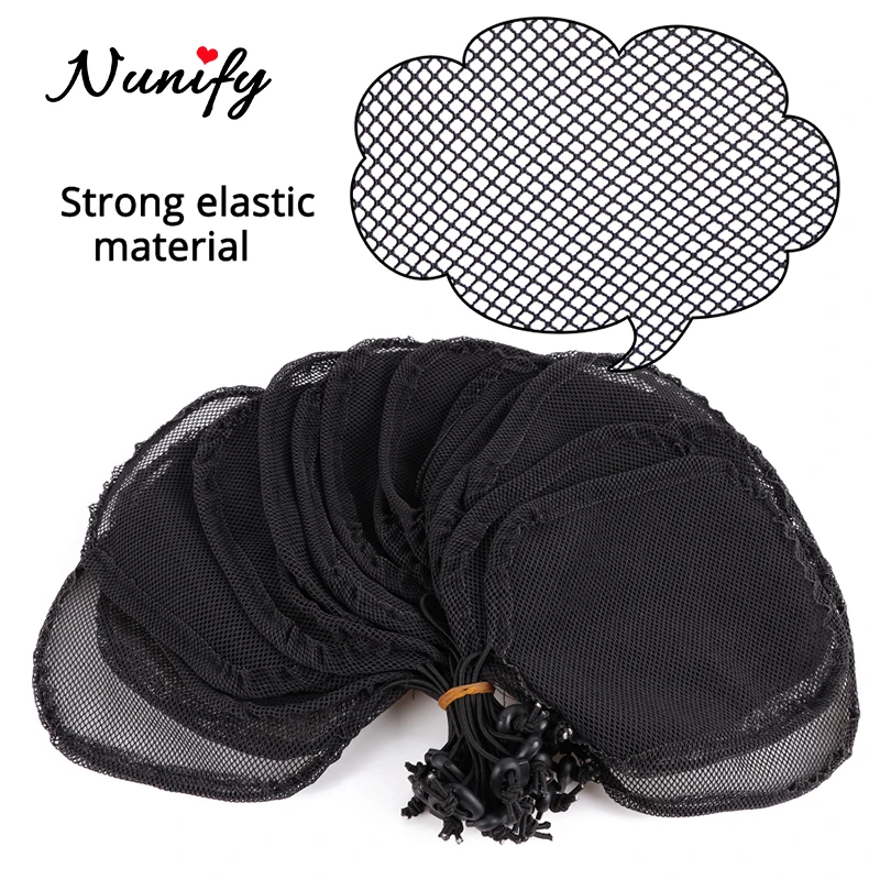 Nunify 1-5 Cái/lốc Tóc Cao Cấp Lưới Làm Tóc Đuôi Ngựa Người Phụ Nữ Xinh Đẹp Tóc Dụng Cụ Đuôi Ngựa Phi Búi Tóc Giả mũ Lưỡi Trai Hairnets