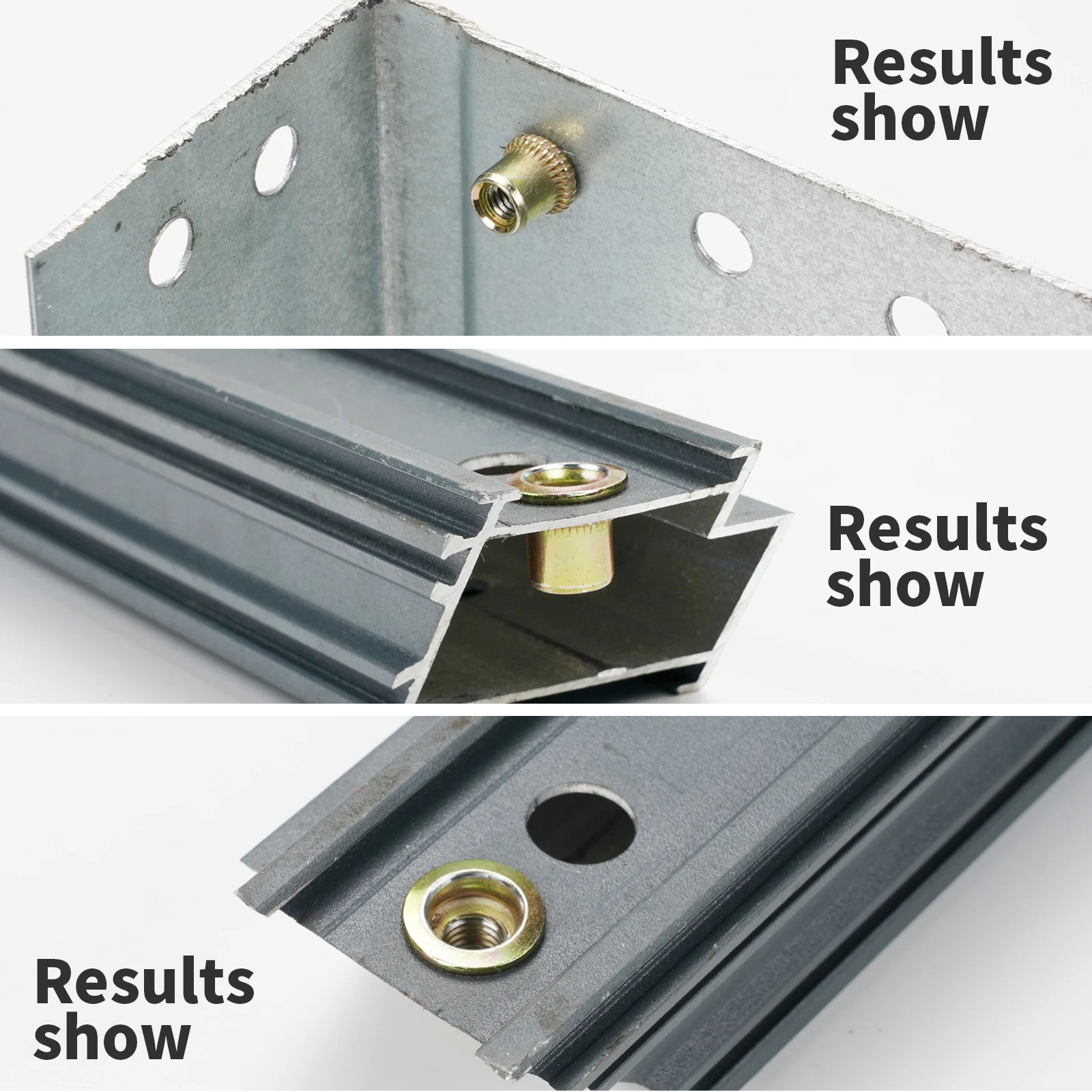 riveteuse pneumatique rivet fileté riveteuse Écrous pince rivet Écrou de tête de pistolet à riveter manuellement, installation simple, accessoires pour écrous M3, M4, M5, M6, M8, M10 Écrous pince a rivet riveteuse pinc
