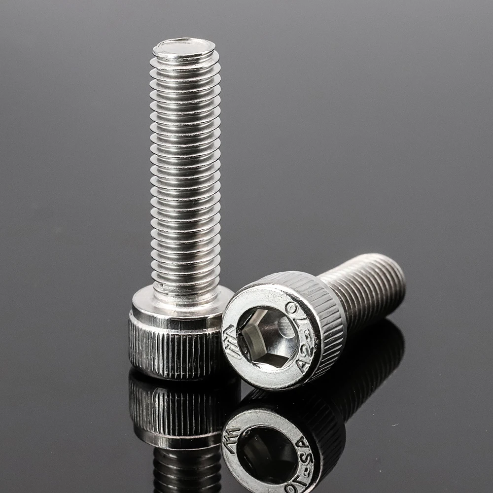 10 Uds tornillo de cabeza hexagonal M1.4 M1.6 M2 M2.5 M3 M4 M5 M6 M8 M10 perno Allen de acero inoxidable DIN912