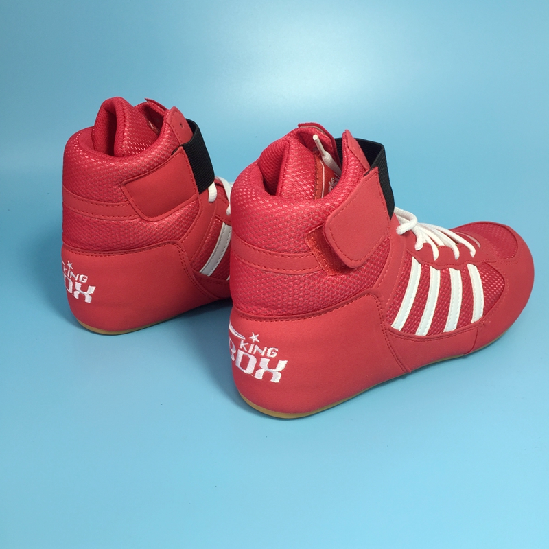 Ботинки унисекс для рестлинга, с подошвой из коровьей кожи, на шнуровке