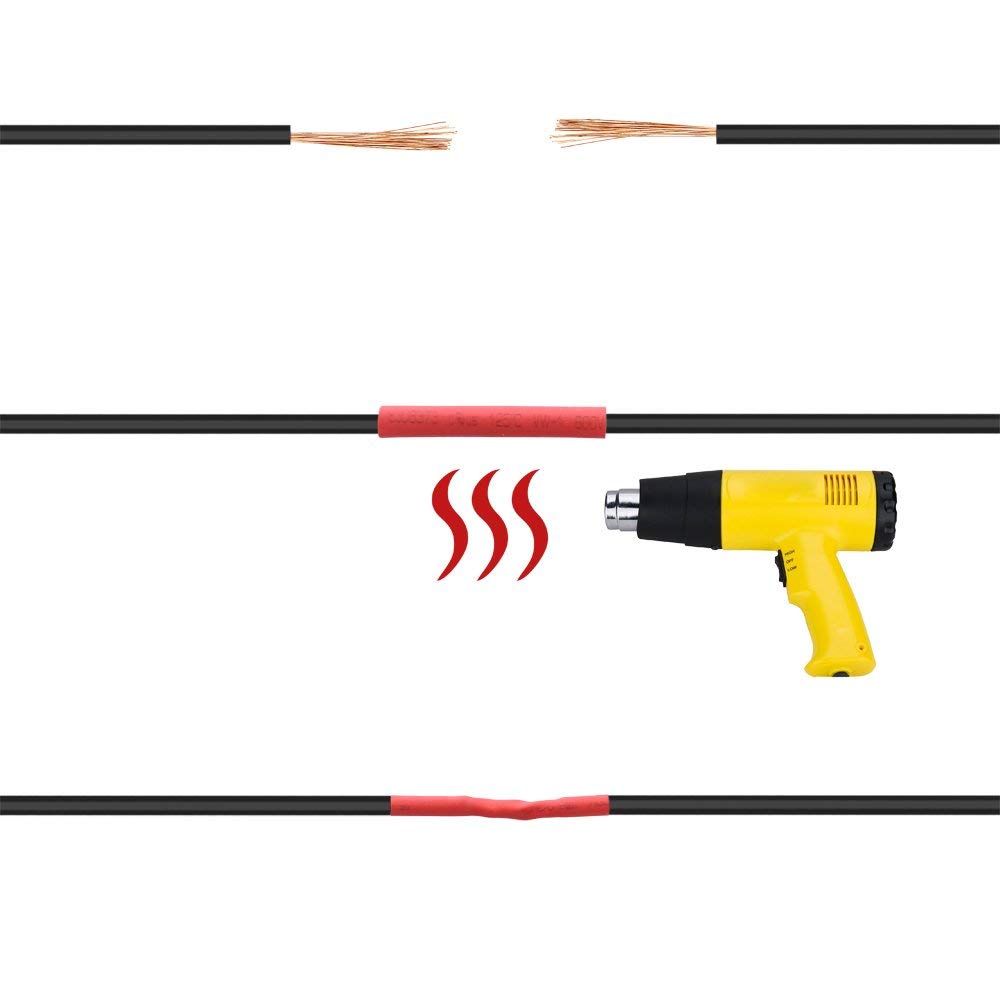 328 Pcs Schrumpf Schläuche 5 Farben 8 Größen Assorted Rohr Wrap Hülse Set Combo