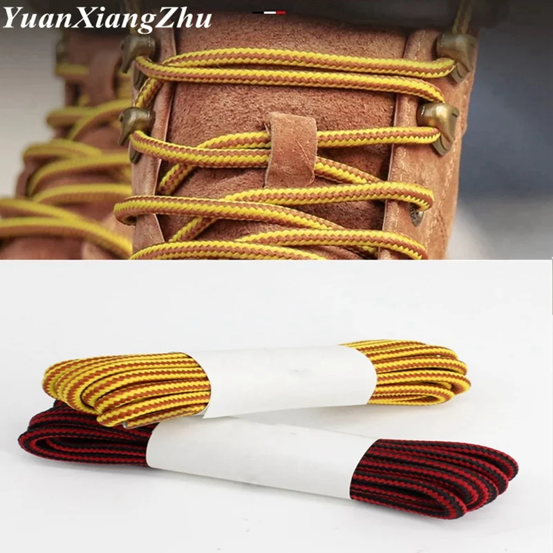 1 paio di lacci per scarpe a doppio colore a righe lacci per scarpe rotondi in cotone stivali da esterno e scarpe da ginnastica lacci 18 colori 70CM 90CM 120CM 150CM