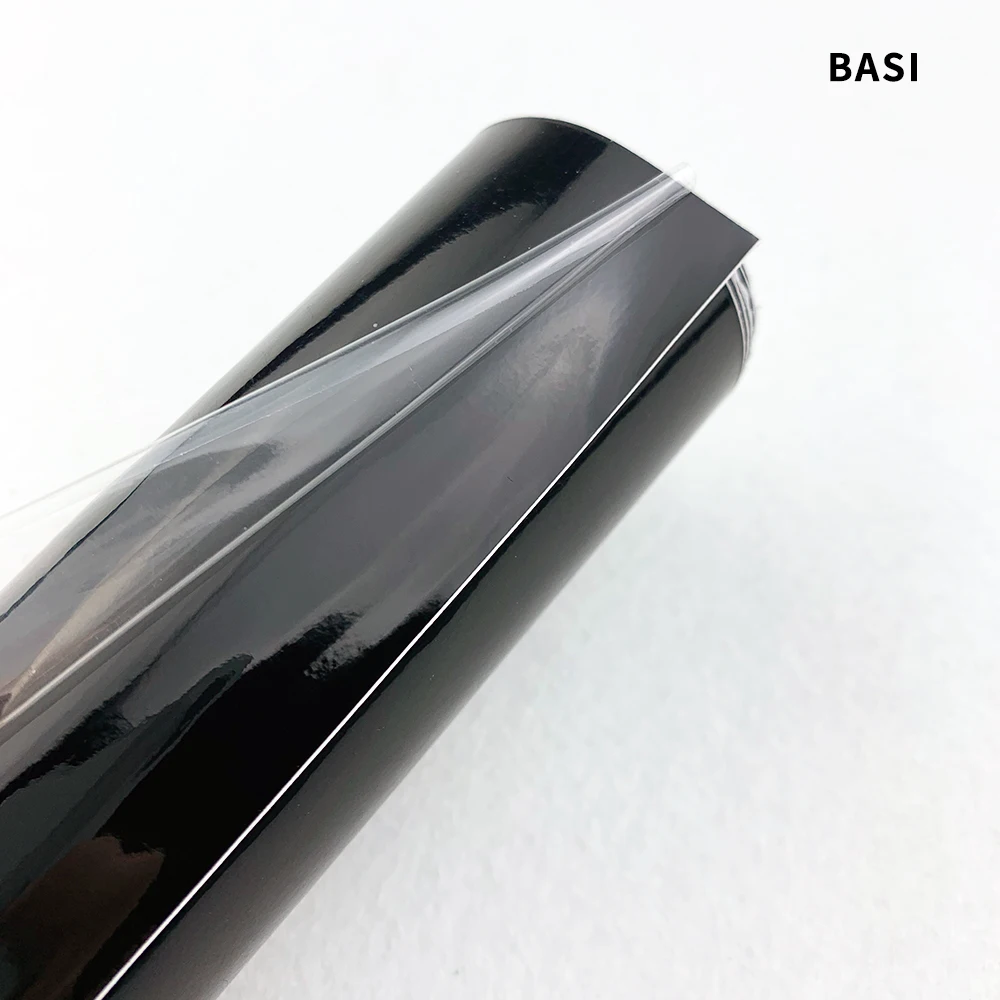 Película de vinilo negra brillante de 152cm x 30cm, pegatinas para coche, impermeables, DIY, para motocicletas, automóviles, rollo de envoltura de estilo, accesorios
