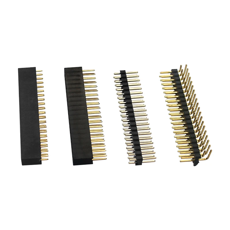 Kit de cabezales GPIO Raspberry Pi, cabezal GPIO de ángulo recto de 20 x 2 pines para Raspberry Pi Zero / 4B / 3B+ / 3B / 3A+