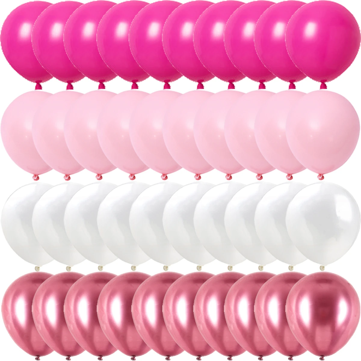 40 Uds. Globos de confeti de látex de Metal rosa, decoraciones de boda, Globos mate, decoraciones para fiesta de cumpleaños de Año Nuevo