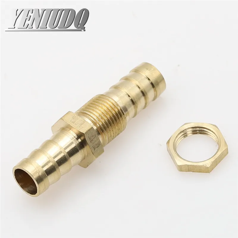 Ống 6 8 10 12 14 16Mm Hose Barb Vách Ngăn Bằng Đồng Kẽm Gai Ống Ống Nối Kết Nối Adapter Dành Cho khí Nhiên Liệu Nước Đồng