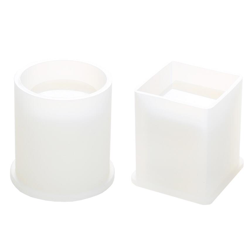 Silikon Form Epoxy Harz Mold DIY Stift Container Organizer Platz Runde Lagerung Halter Silica Formen Handwerk Schmuck Machen Charms