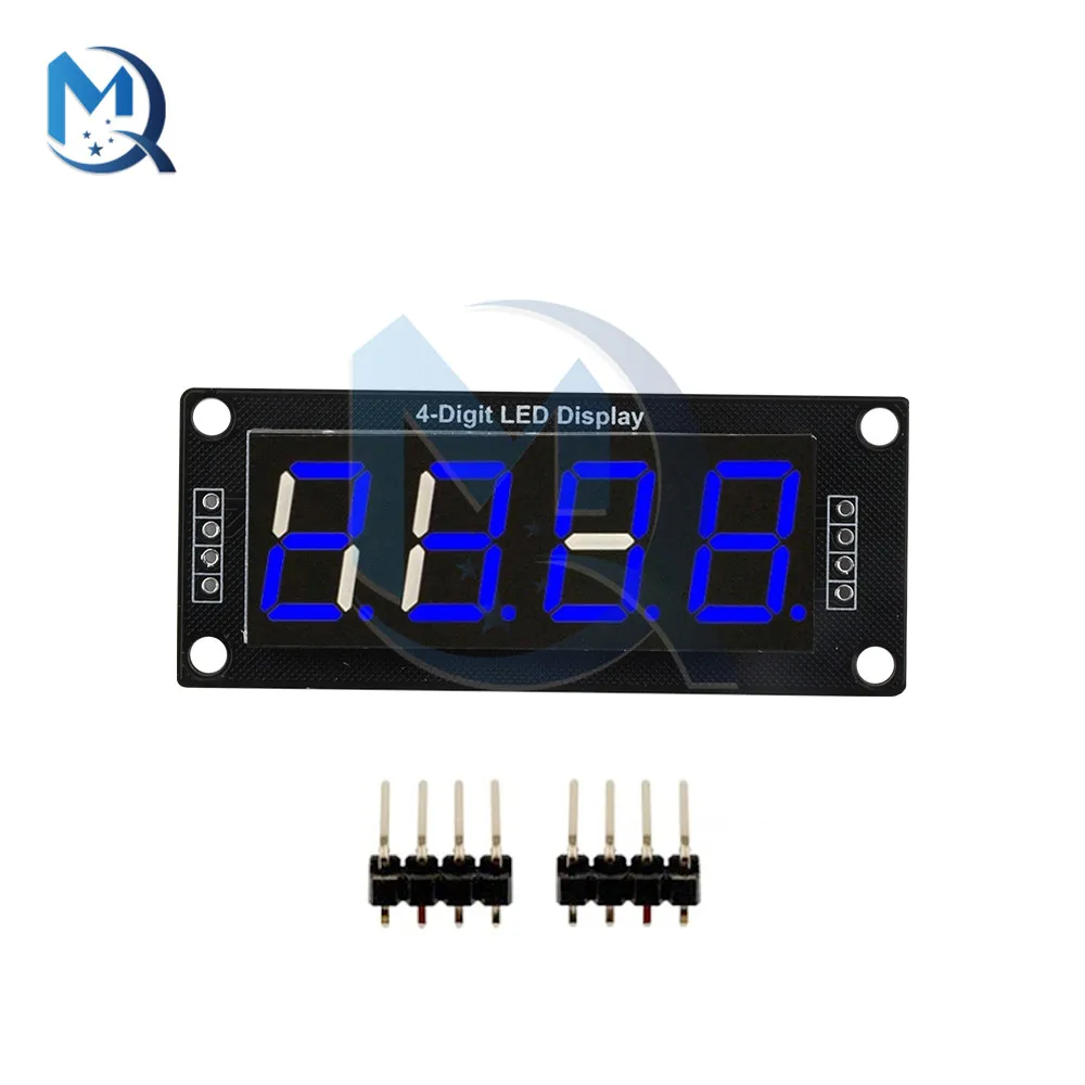 0.56 인치 TM1637 LED 디지털 디스플레이 모듈 Arduino 디스플레이 모듈 용 4 자리 7 세그먼트 디지털 튜브 흰색/빨간색/노란색/녹색/파란색