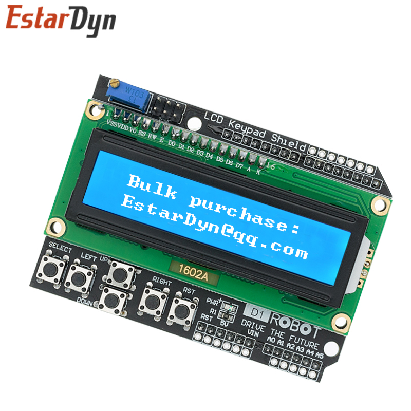 1602 LCD Keypad Shield LCD1602 LCD 1602 Module Display For Arduino ATMEGA328 ATMEGA2560 raspberry pi UNO blue screen