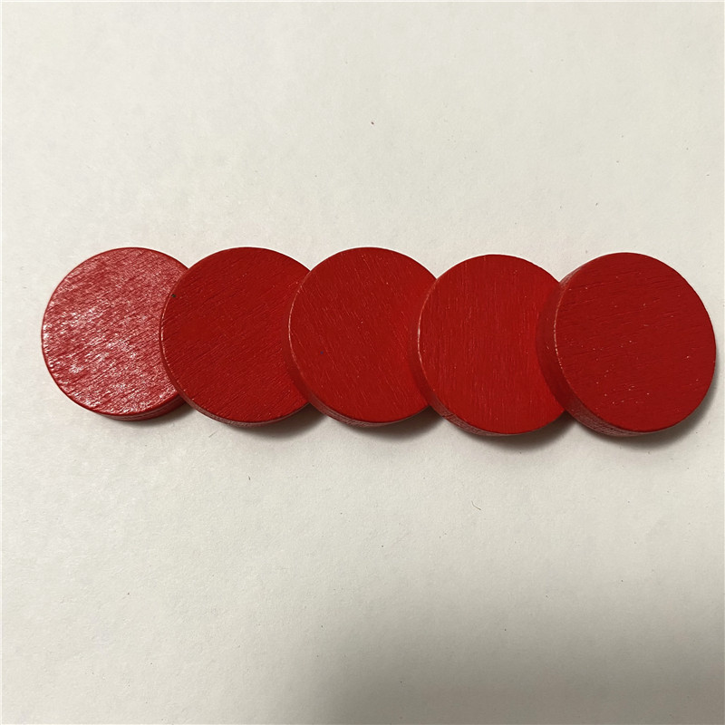 Bộ 50 25*5Mm Nhiều Màu Sắc Vòng Tròn Gỗ Tấm Chip Miếng Xếp Hình Bộ Cờ Tướng Cho Bảng Trò Chơi Phụ Kiện 10 màu Sắc