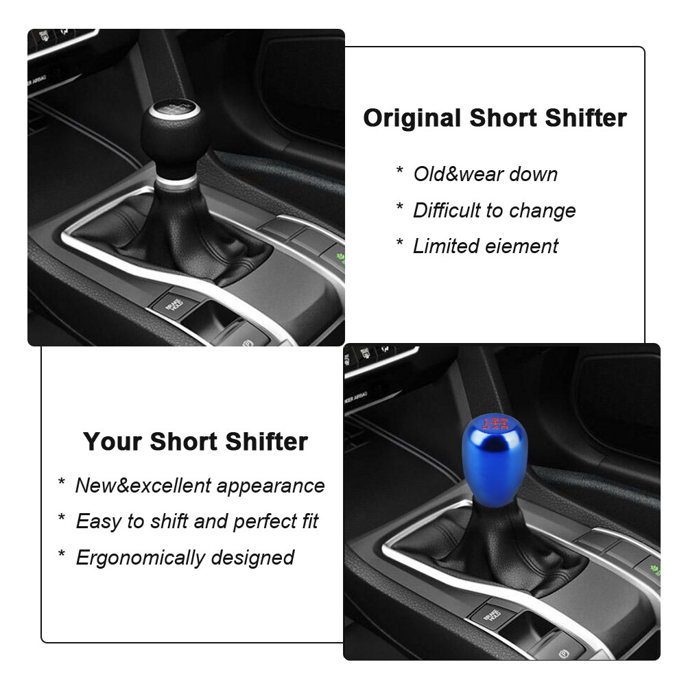 Universele Racing 5-speed auto-pookknop voor handgeschakelde versnellingspookknop van aluminiumlegering