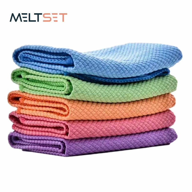 Paño de microfibra para lavar platos, toalla de limpieza súper absorbente, paño de limpieza de vidrio para ventana, trapos de limpieza antigrasa para cocina, 5 uds.