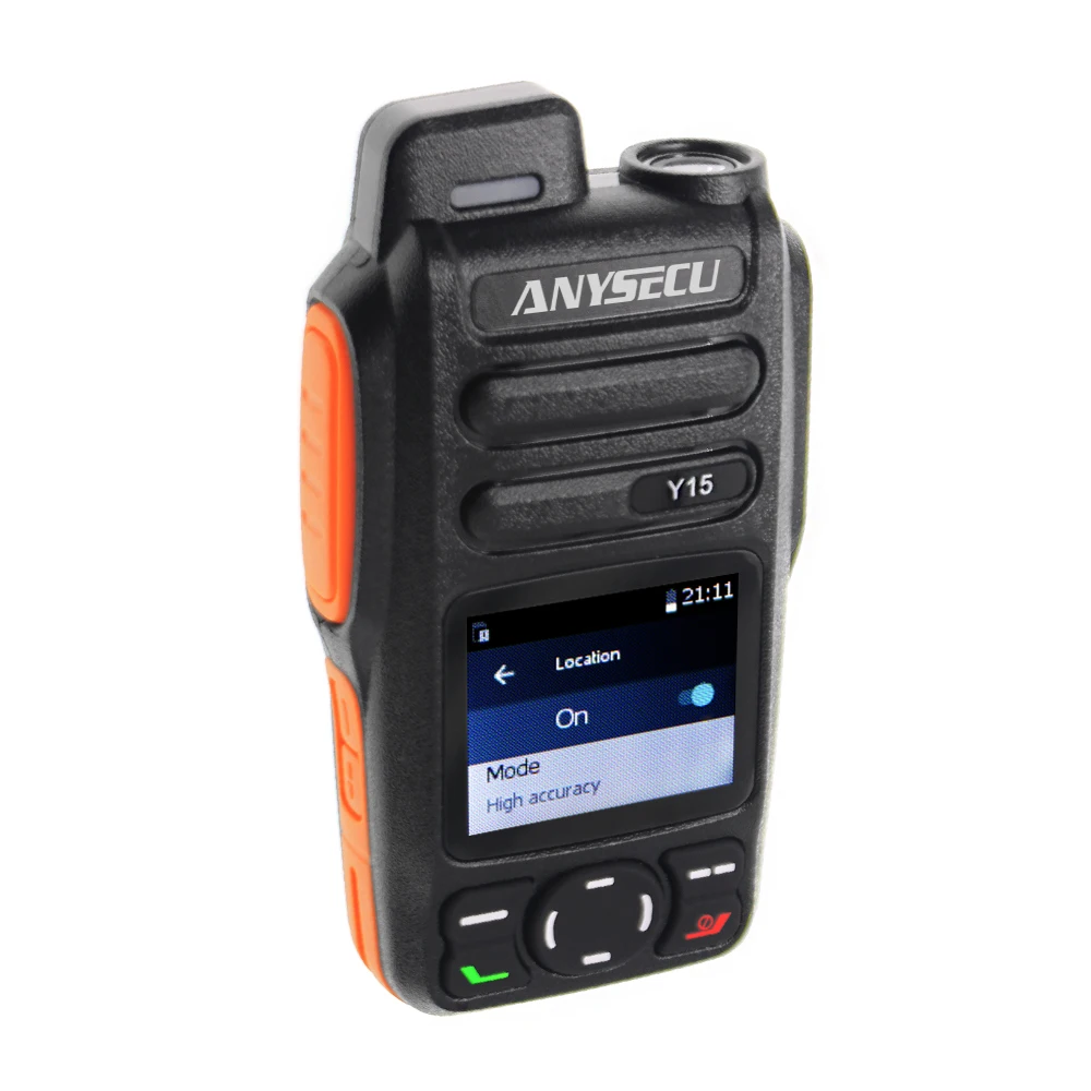 ANYSECU Y15 Android 5.1 Radio di rete 4G LTE/WCDMA/GSM POC Walkie Talkie compatibile con Zello o Real-ptt